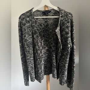 Jones Wear Black and White Cardigan Sweater missing belt